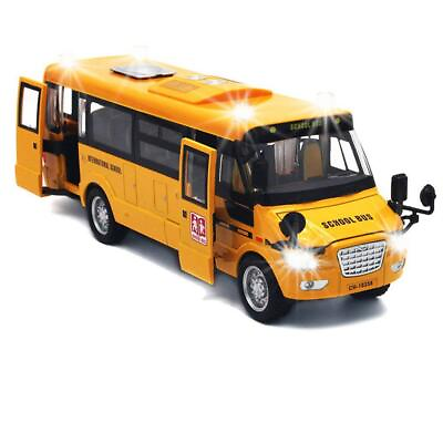 #ad 9quot; Pull Back School BusLight Up amp; Sounds Die cast Metal Toy Vehicles with Br... $29.31