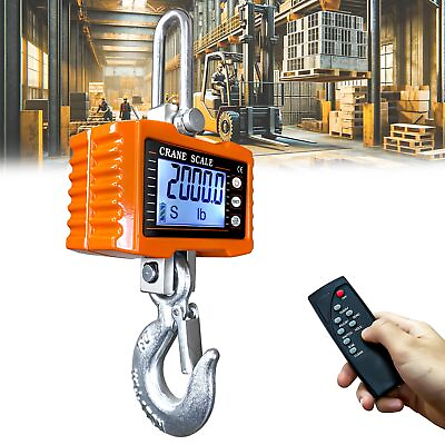 #ad Hanging Scales Digital Weight 2000LBS Crane Scale with Remote Control $75.98