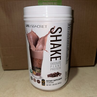 #ad Life by Seacret Shake Chocolate Plant Protein 28 Servings New Sealed $33.99