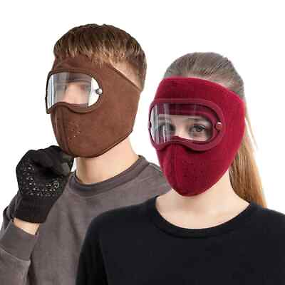 #ad Windproof Face Warm Mask Winter Cap Ski Breathable Masks Fleece Face Shield Caps $11.00
