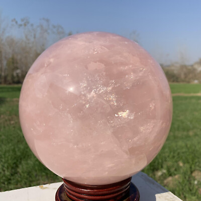 #ad 22.5LB Natural Crystal Pink Rose Chakra Quartz Sphere healing ball Specimen $422.00