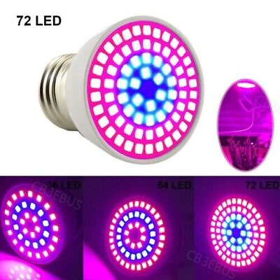 #ad 36 54 72 LED Plant Grow Light E27 Lamps for Plants Flower Greenhouse Hydro CB3 $1.67