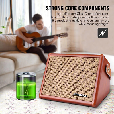 #ad Acoustic Guitar Amplifier 15 Watt Portable Rechargeable Amp BT Speaker J9R3 $109.89