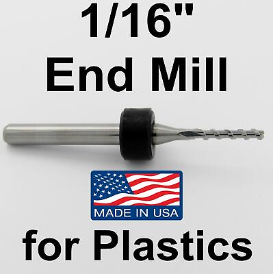 #ad 1 16quot; End Mill for ABS Plastic Acrylic Plexiglass Made in USA CNC 063pc $8.38