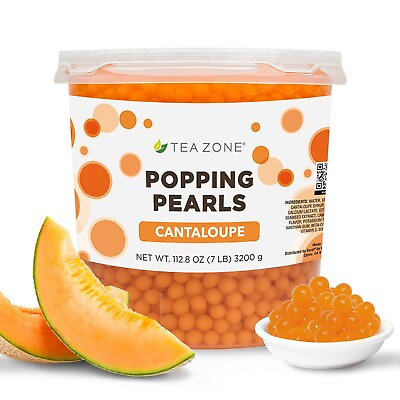 #ad Tea Zone Cantaloupe Popping Pearls Popping Boba B2058 7 lbs for Boba Tea $24.22