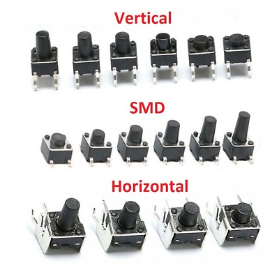 #ad Momentary Tactile Push Button Switch Vertical SMD Horizontal Mini Micro PCB $15.99
