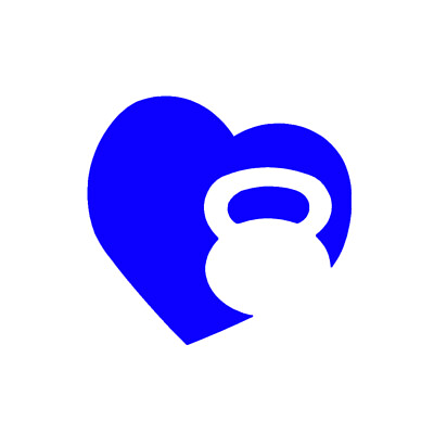 #ad KETTLEBELL HEART Fitness Gym Workout 4quot; Blue Vinyl Decal Window Sticker $3.22