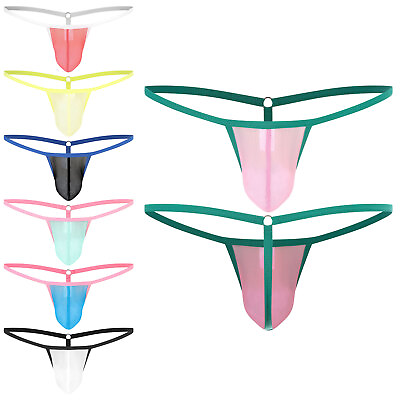 #ad Men#x27;s Mini Micro Briefs G String Lingerie Underwear Low Rise Bulge Pouch Thongs $7.90