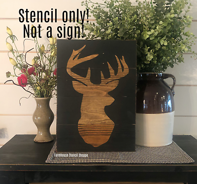 #ad STENCIL Deer Silhouette Stencil 10quot;x14quot; 5 Mil Mylar Stencil NOT A SIGN $10.00