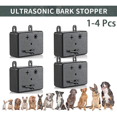 #ad 1 4Pcs Outdoor Ultrasonic Anti Barking Device Dog Bark Control Sonic Silencer US $39.99