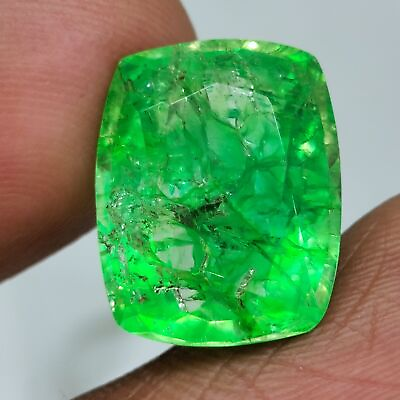 #ad Natural Colombian Green Emerald 9 To 11 Ct Cushion Cut Certified LOOSE Gemstone $14.44