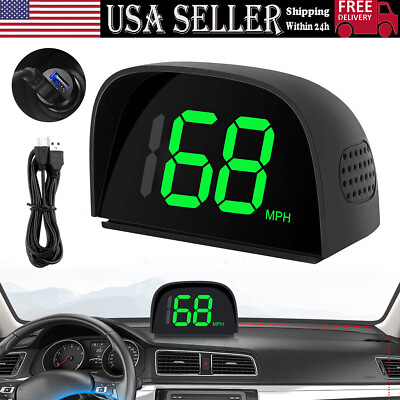 #ad Big Font MPH Car Digital GPS HUD Speedo Speed Head Up Display Speedometer USA $14.86