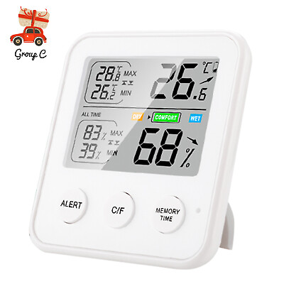 #ad Digital LCD Humidity Meter Hygrometer Thermometer Temperature Fit Indoor $5.74