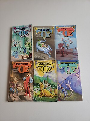 #ad The Wizard of Oz Book Lot Of 6 L Frank Baum Paperback Series Del Rey #6 8 12 $42.99