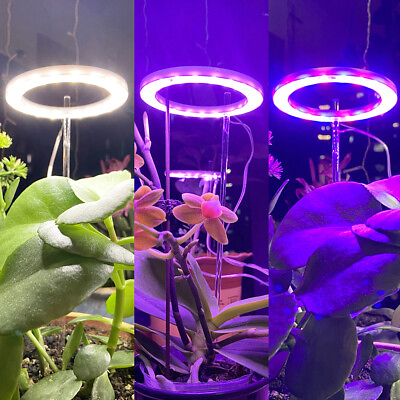 #ad Ring LED Plant Lights Grow Lamp Full Spectrum for Hydroponic Veg Flower Fruit US $14.69