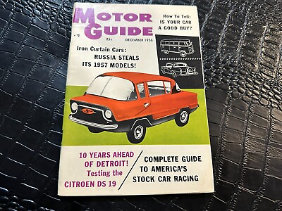 #ad DECEMBER 1956 MOTOR GUIDE #3 vintage digest car magazine $15.00