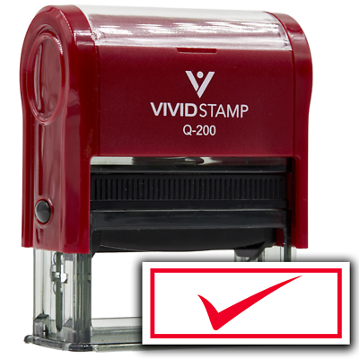 #ad Vivid Stamp Check Self Inking Rubber Stamp $11.87