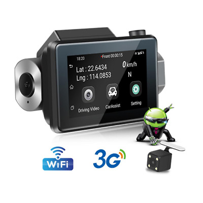 #ad 3G WiFi Car Dash Cam Android GPS Camera Recorder Dual lens WDR 24hours monitor $99.20