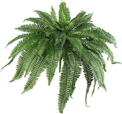 #ad Potted or Hanging Artificial Boston Fern Fake Plant Green 48 Inch Set of 2 $132.97