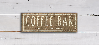 #ad Coffee Bar Love is Brewing Rustic Sign Rustic Farmhouse 8X3quot; COWBOY COWGIRL $12.50