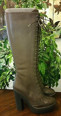 #ad Polo Ralph Lauren Women Helma Lace Up Calf Skin Boots Brown Size 39 MSRP $695 $140.00