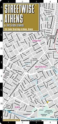 #ad STREETWISE ATHENS MAP LAMINATED CITY CENTER STREET MAP By Streetwise Maps $72.95