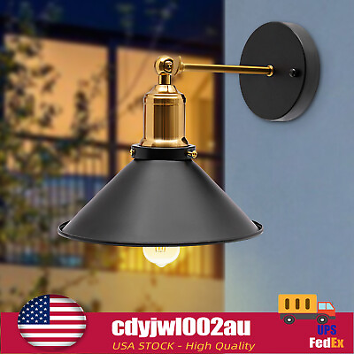 #ad Vintage Wall Industrial Table Lamp Socket Lamps Bedroom Swing Arm Wall Sconce $24.94