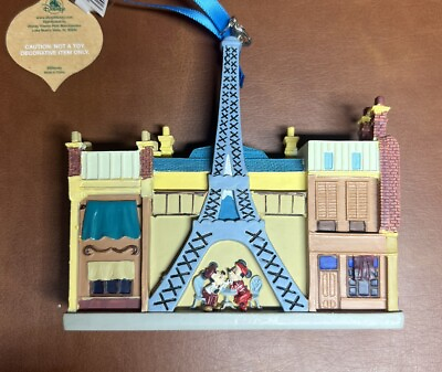 #ad Disney Parks Epcot France Mickey Minnie Tower Eiffel Christmas Ornament NWT. $19.99