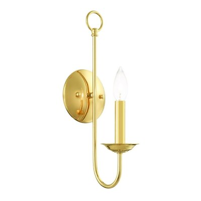 #ad 1 Light New Traditional Steel Wall Mount with Exposed Bulb 16 Inches H by 5 $62.95