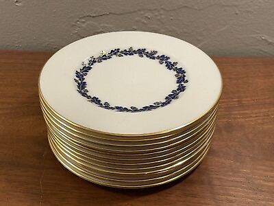#ad Set of 12 Lenox SHENANDOAH Cobalt Blue 6.25” Bread Plates R304B Gold Backstamp $149.00