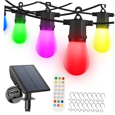 #ad Solar Outdoor String LightsFT Color Changing String Lights with 48 Multicolor $26.31