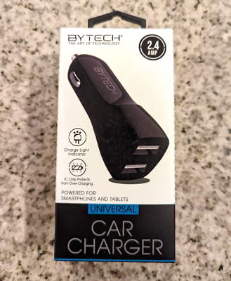 #ad Bytech Dual USB Port Car Charger 2.4 amp NEW POWERED FOR TABLETS amp; SMARTPHONES $8.50