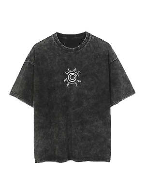#ad Seal Demon Naruto Anime Graphic Vintage Washed T Shirt Black $6.50