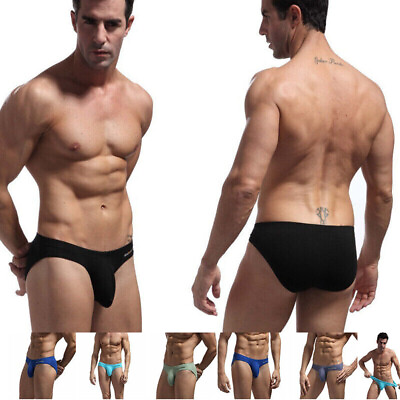 #ad New Brave Person Brand Men#x27;s Low Waist Briefs Bikini Sexy Underwears Cotton S XL $5.14