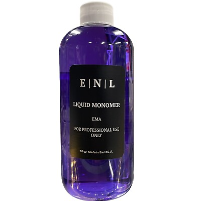 #ad ENL 16oz liquid monomer Low Odor. 100% EMA Monomer. Non yellowing Nail Acrylic $34.99