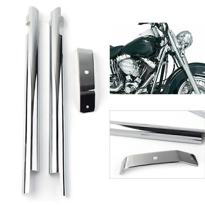 #ad Frame Cover Front Chrome Down Tube Cover For Harley Softail Fat Boy Twin Cam GZ $53.92