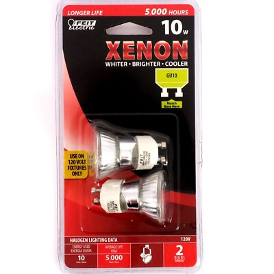 #ad Feit Electric 10 Watt GU10 120 Volt Xenon Reflector Flood Light Bulbs $11.99