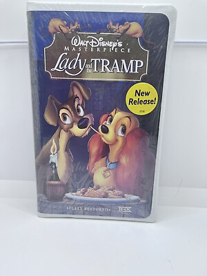 #ad VTG Lady and the Tramp Walt Disney Masterpiece VHS 14673 Still In Factory Seal $224.80