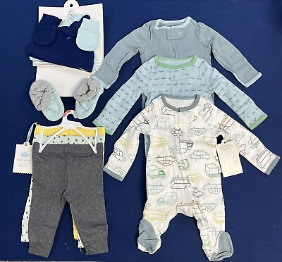 #ad Bundle Of New Born Baby Boy Accessories Clothing NWT $17.99