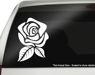 #ad Rose Flower Vinyl Window Decal Sticker for Car Truck Suv Van Wall Spring 0030 $3.95