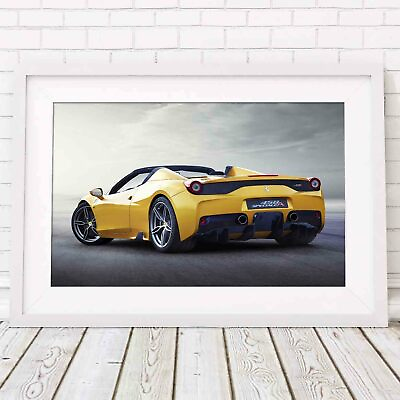 #ad FERRARI SPIDER 458 Car Poster Picture Print Sizes A5 to A0 **FREE DELIVERY** AU $19.95