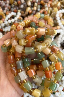 #ad wholesale 10pcs beautiful Colourful color jade handcraft women girl bracelet $18.99