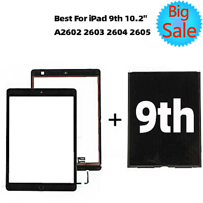 #ad For iPad 9th 10.2quot; A2602 2603 2604 2605 LCD Display Touch Screen Replacement Lot $15.73
