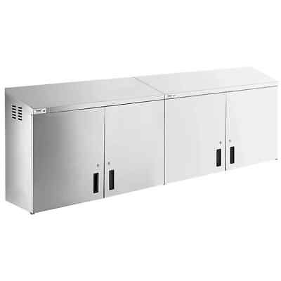 #ad 15quot;W x 96quot;L Stainless Steel Commercial Kitchen Wall Cabinet with Hinged Doors $2396.95