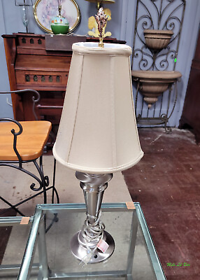 #ad Pair of Brushed Nickel Table Lamps $140.00