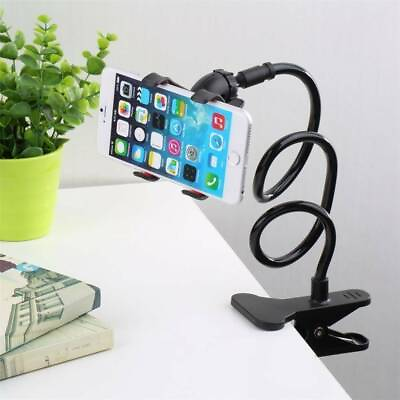 #ad 360° Flexible Arm Mobile Phone Holder Clamp Bed Desk Lazy Stand Cradle Universal $6.39
