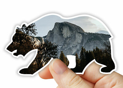 #ad Half Dome Yosemite Valley Cali Bear Vinyl STICKER for laptop journal or car $8.78
