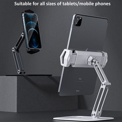 #ad Aluminum Alloy Phone Holder Portable Desk Support Metal Tablet Phone Holder $74.46