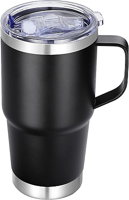 #ad 20 oz Stainless Steel Tumbler with Handle Metal Insulated Coffee Travel Mug with $19.00