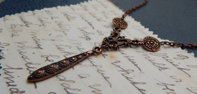 #ad Necklace Copper Pendant Chain Drop Jewelry Handmade New Fashion Women $18.99